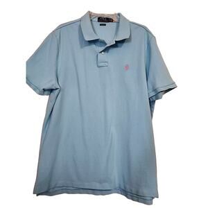Polo By Ralph Lauren Polo Shirt Short Sleeve Adult XL Solid Turquoise Cotton Men